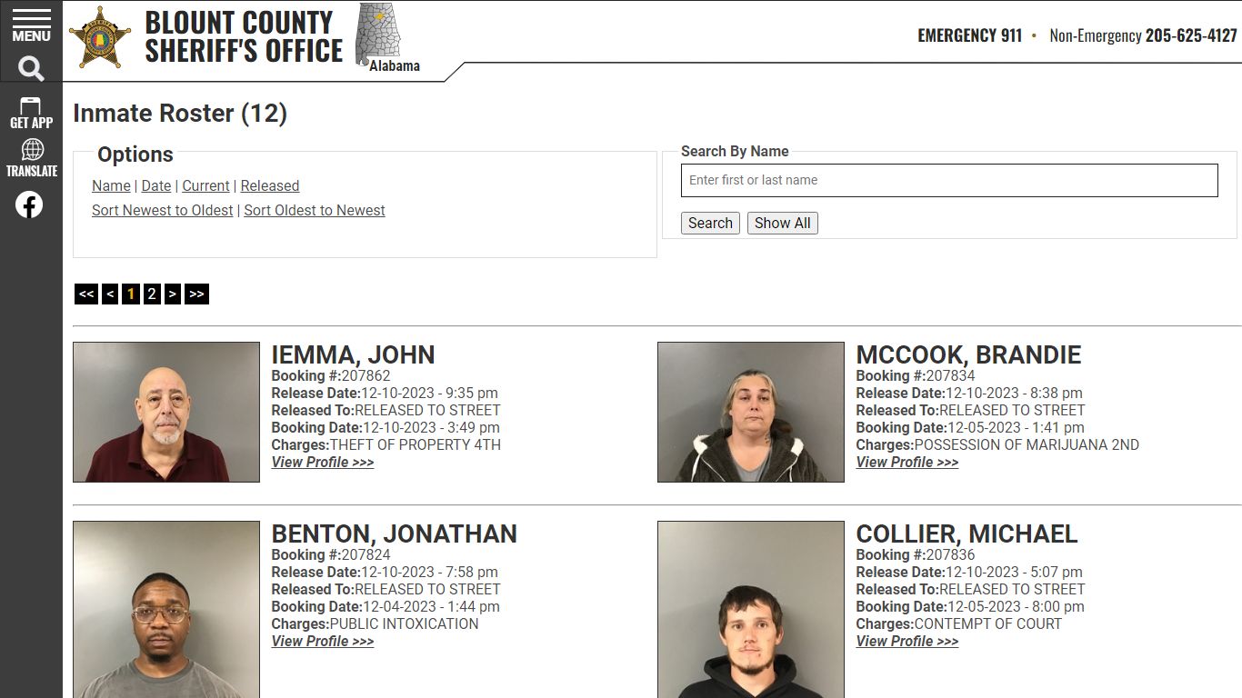 Inmate Roster (16) - Blount County Sheriff's Office